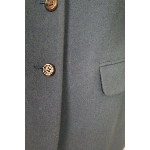 VINTAGE L.L. BEAN - WOMEN'S GRAY WOOL CASHMERE BLEND BLAZER JACKET - SIZE 10P - Picture 3 of 12